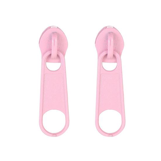 1 Pair Stud Earrings Zipper Shape Plated Jewelry Cartoon Candy Color Ear Studs for