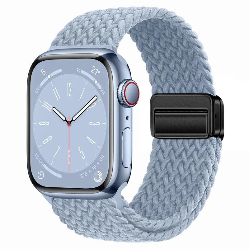 Woven nylon strap For Apple Watch 10 42mm 46mm Ultra 2 49mm 9 8 7 45mm 41mm breathable bracelet For iwatch 6 5 4 3 SE 44mm 40mm