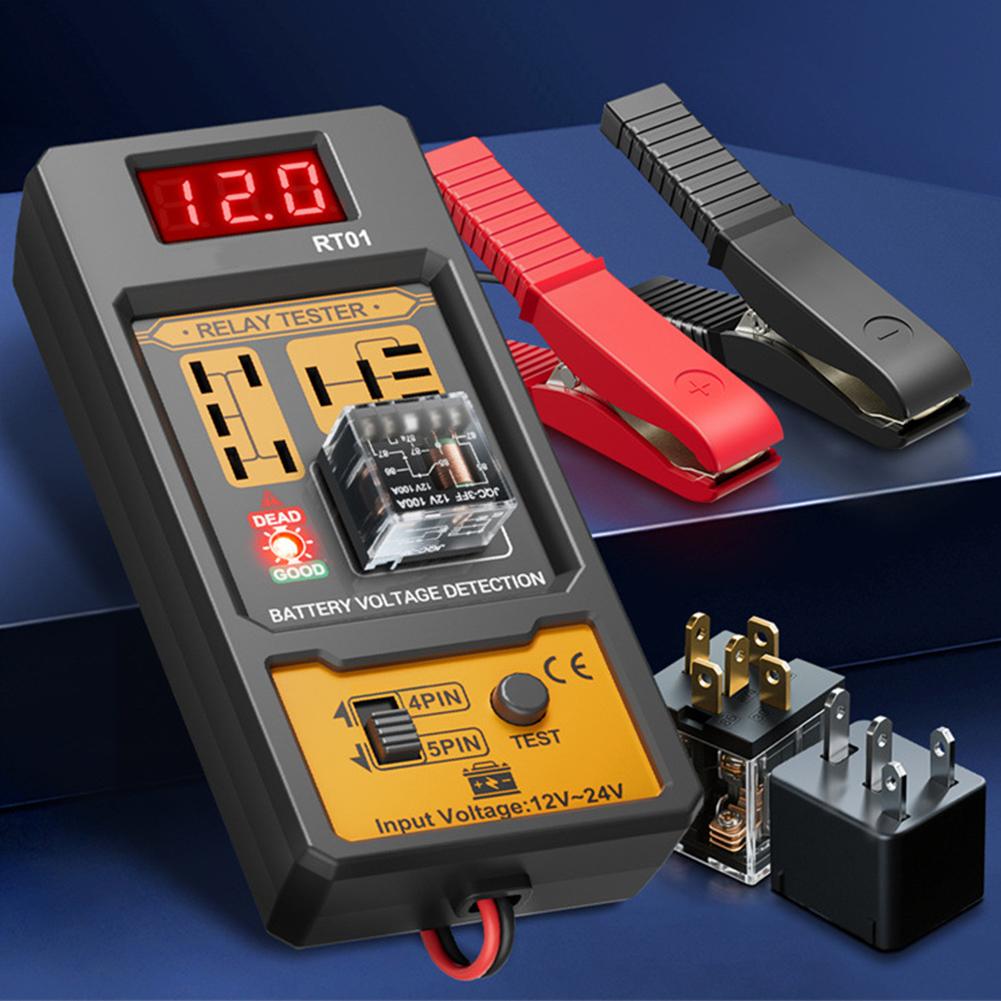 Automobile Relay Tester 12-24V Battery Voltage Tester Multi-function Test Interface Four Foot Five Precision Voltage Relay