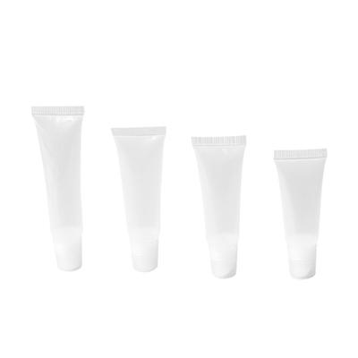 Clear Plastic Refillable Lip Balm Tubes Angled Nozzle for Precise Application Small Cosmetic Containers Empty Bottle