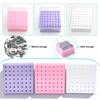 49 Hole Nail Drill Bit Storage Box Universal For Nail Grinding Heads Dustproof Professional Salon Organizer