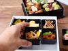 Tableware East Japanese Modern Hors d'oeuvre Square Two-Tiered Box, 18cm, White, with Dividers