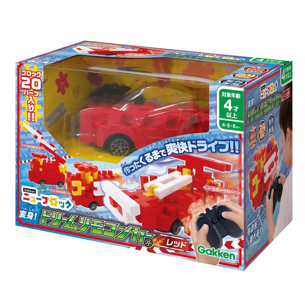 Gakken New Block Dream Remote Control Car Red types of 20 Ages 4 and up 83791 Transformation! (7 blocks, pieces)