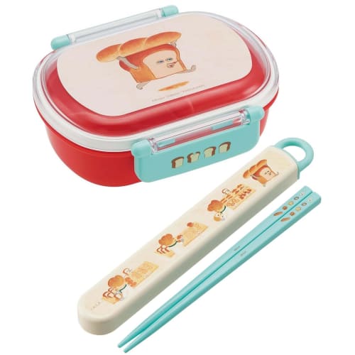 Skater Children's Bento Box, 360ml Capacity, Fluffy Lid, Made In Japan, Single Tier, Dishwasher and Microwave Safe, Bread Thief Design, for Boys and G