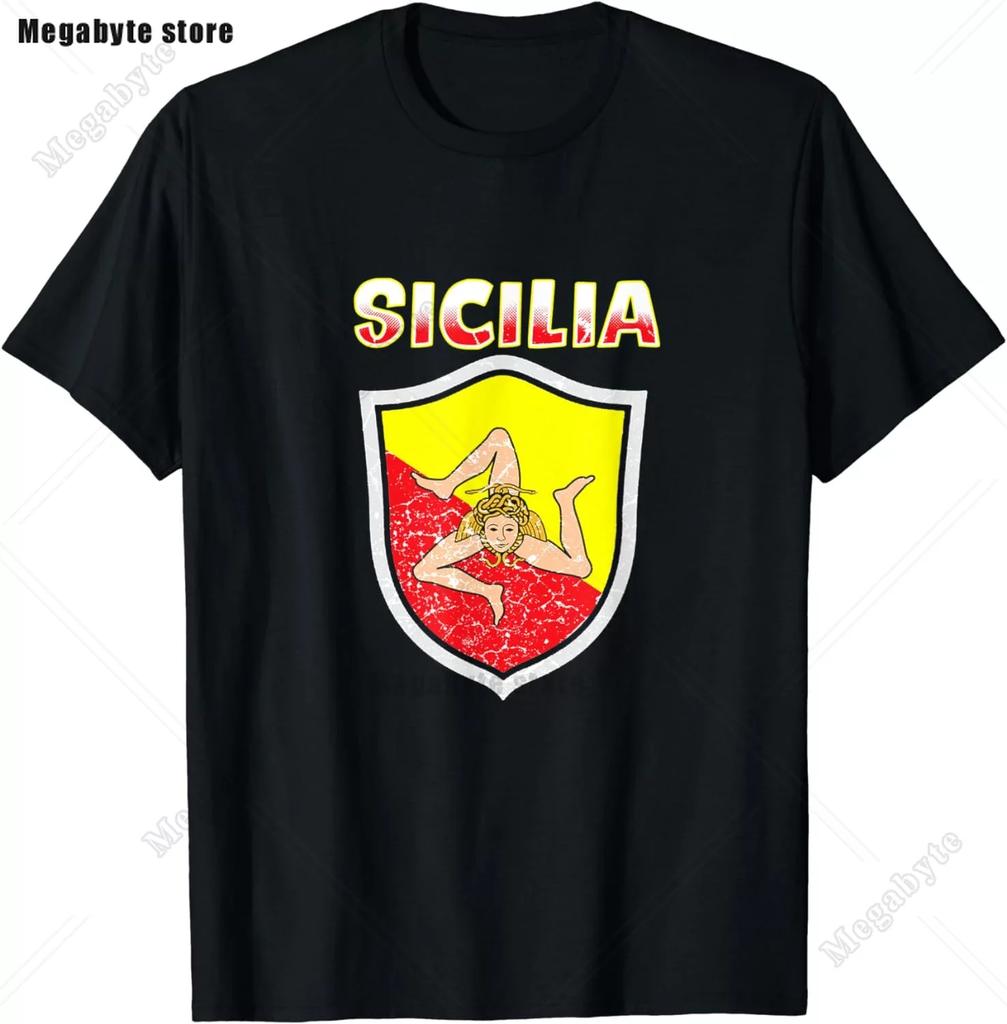 Italia TShirt Italy Flag Coat of Arms Tee Shirt Repubblica Italiana Italian Heritage Vintage T Shirt Guys Streetwear Crew Neck