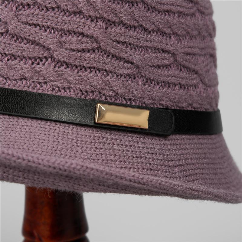 French Hepburn Curling Edge Basin Hat Women Autumn And Winter Outdoor Travel Show Face Little Fisherman Hat Knitted Top Hat Tide