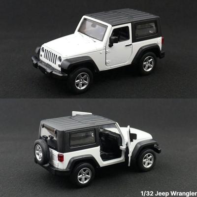 1/32 Jeep Wrangler SUV Sport Diecast Slitina Kovová Miniatura Model Auta Stahovací Otevíratelné Dveře Kolekce Dárek pro Chlapce Dítě