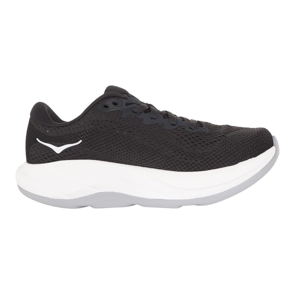 HOKA Rincon 4 Wide Running Size Black and Shoes, Women's, 25.0, White, 1155133-BWHT