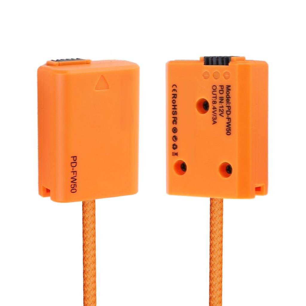 Dummy Battery with Type C PD Power Cable 60cm Long Replacement for A7 A7M2 A7R2 A7S2 A6000 A6300A6500 A5000 A5100