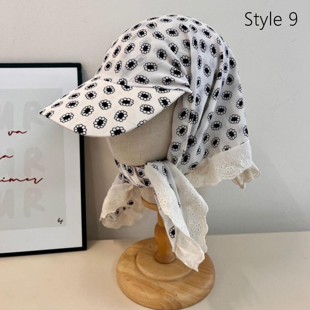 Quick Drying Headscarf Caps UV Neck Protection Peaked Cap Sun Hat for Women Spring and Summer