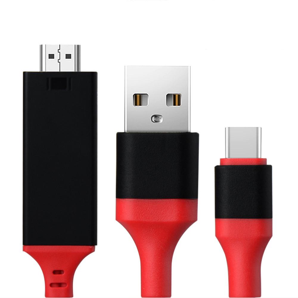 

USB3.1 Тип C + USB к HDMI HDTV AV ТВ-кабель-адаптер для Samsung для Macbook