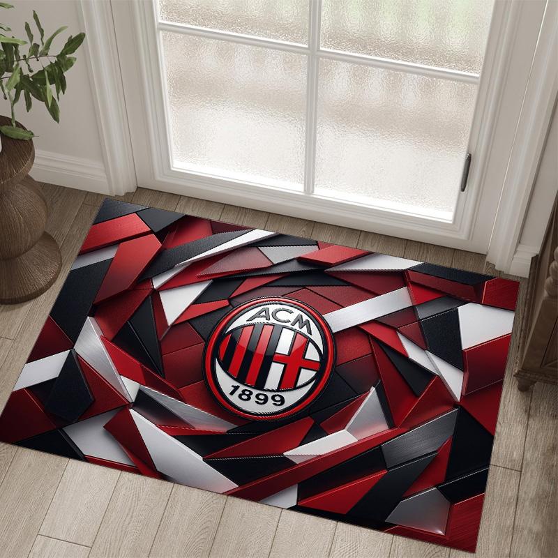 AC Milan Design Crystal Velvet Carpet Cozy Non?Slip Printed Rug For Bedroom Living Room Entrance