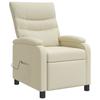 Massage Recliner Cream Faux Leather