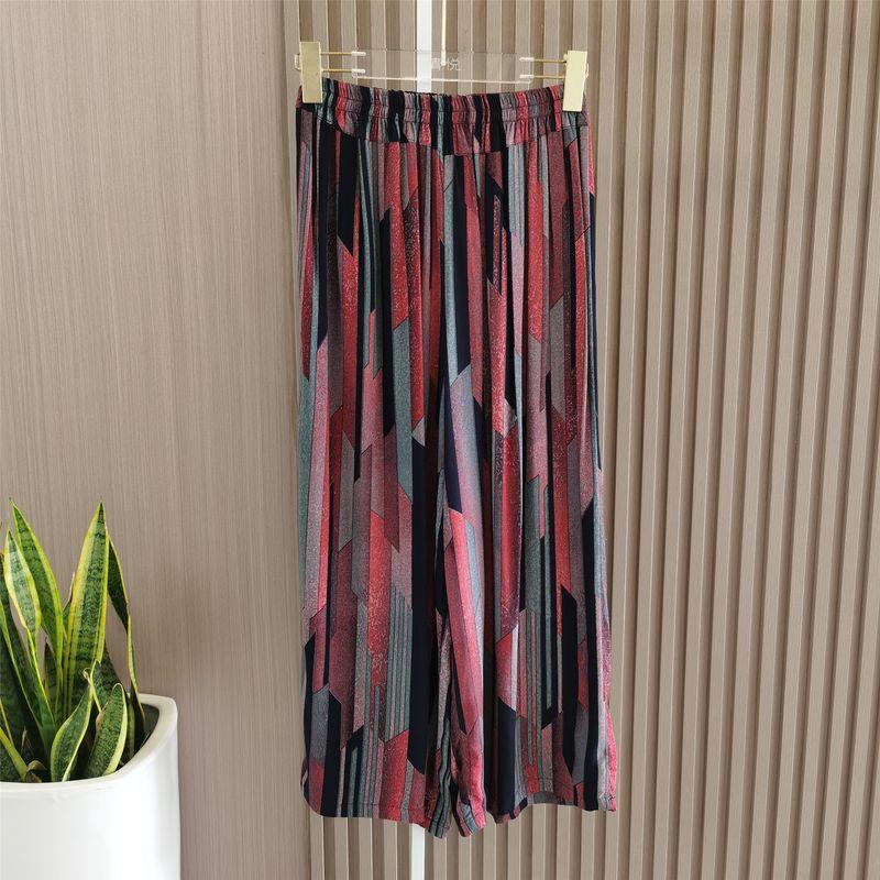 

Special Offer Spring & Fall Silk Cotton Women s Pants Casual Pants Drooping Slimming Cropped Pants Straight-leg Loose Pants Harem Cotton Silk Red One size