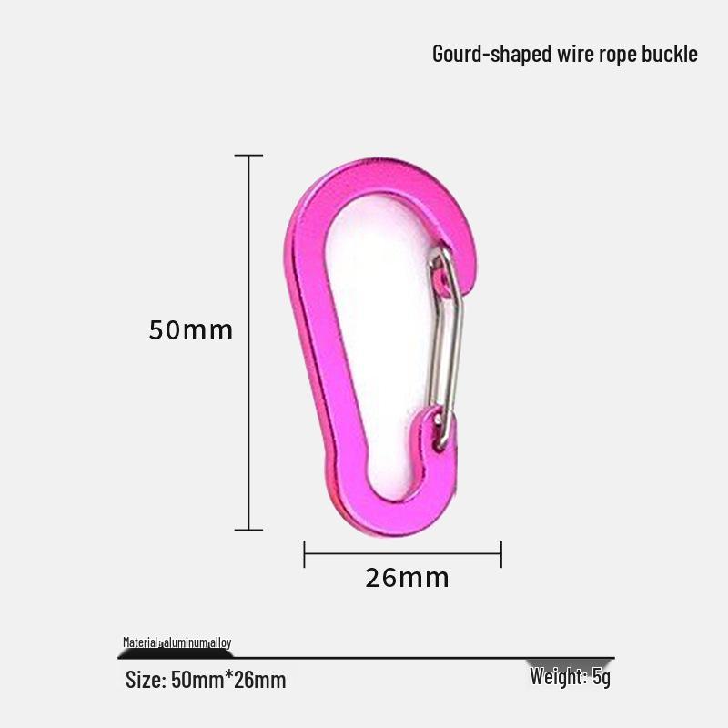 

Colorful Aluminum Gourd Carabiner Keychain with S-Shaped Quick Release & Water Bottle Hanger