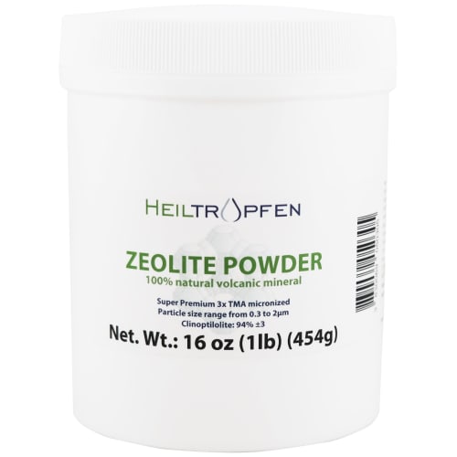 Zeolite Powder - 454 g | Ultra-Fine <2?m | Clinoptilolite 94%+/-3 | 3x Activated | Natural Mineral Powder | Zeolite 3x TMA | Heiltropfen?