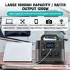 Portable Power Station 1200W 1008Wh LiFePO4 Battery Backup Power Supply with LCD Display for Camping, RV, Vehicle & Mobile Office