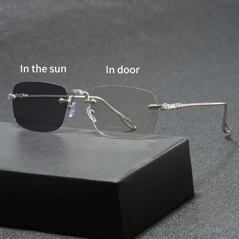 1pc European and American retro men s and women s fashionable sunglasses, photochromic lightweight frame, summer sun shading sun