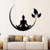 Fashion Yoga Lotus Pattern Wall Sticker Detachable Removable Carved Waterproof Decals For Smooth Interior Walls Window Mirror