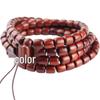 Zambia Blood Sandalwood 108-Bead Bracelet: Old Rosewood Barrel Beads Buddhist Prayer Jewelry for Men & Women.