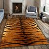 1PC Tiger Skin Theme Printed Carpet Rug for Living Room Bedroom, Office Areas, Durable Machine Washable Mat,Gift for Son Husband