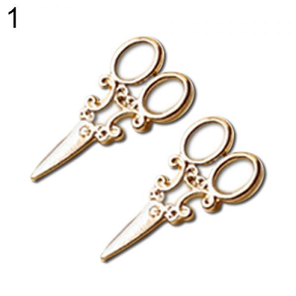

Женские серьги-гвоздики в стиле панк-ножницы для девочек, креативные ювелирные изделия