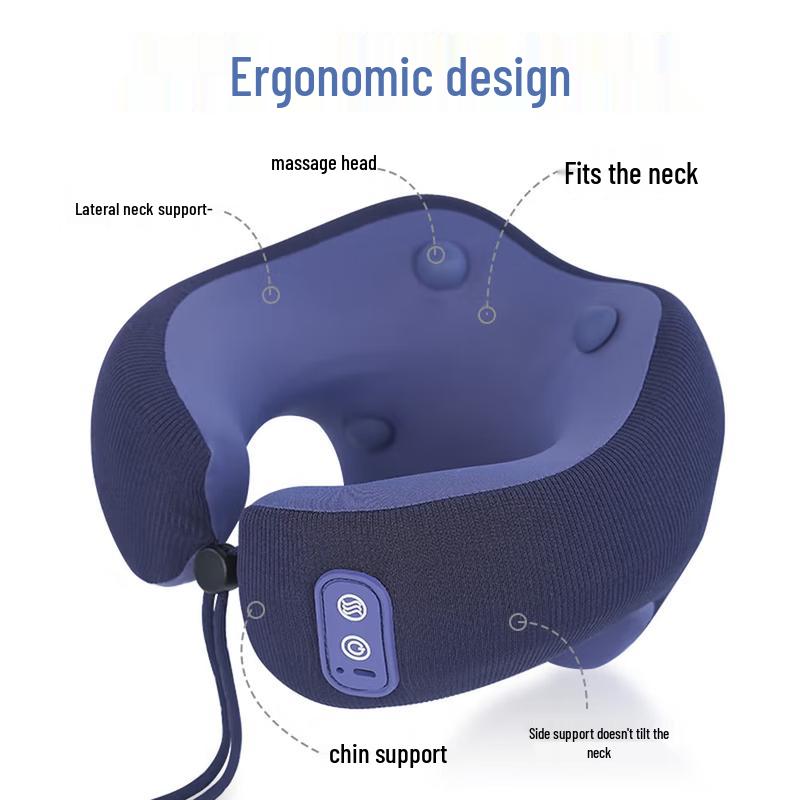Portable Heated U-shaped Neck Massager Pillow