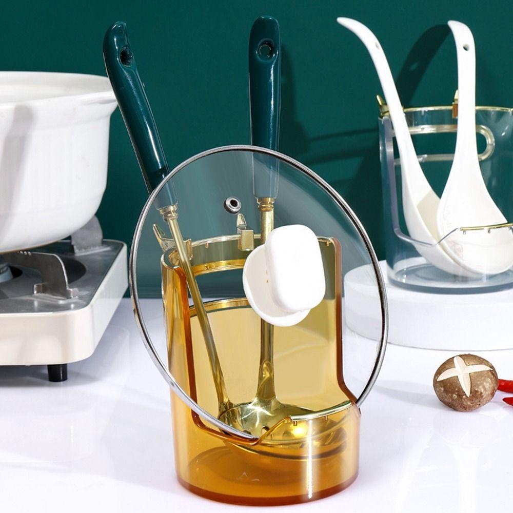 

Space Saving Spatula Spoon Rack Plastic Spoon Rest Holder Light Luxury Pot Organizer Countertop