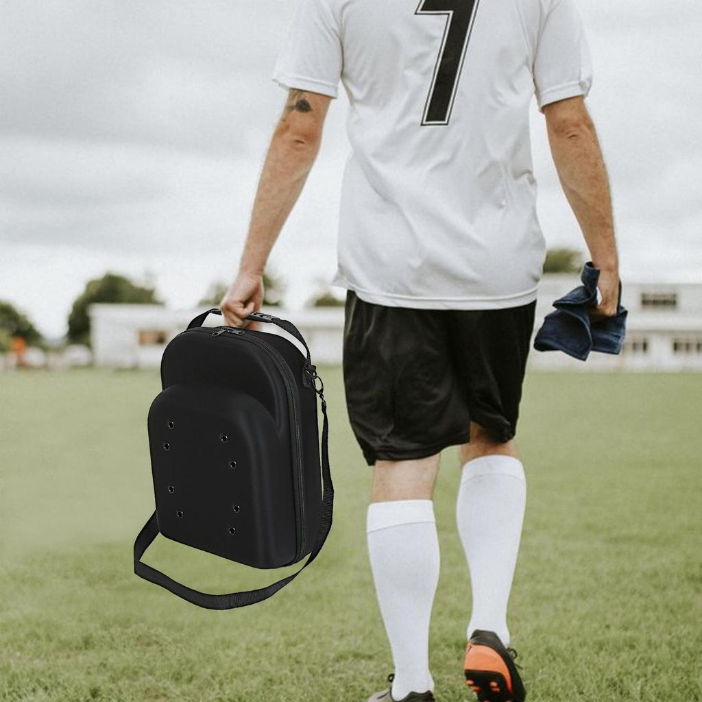 33X23X14CM Waterproof Hard EVA Hat Carrier, Baseball Cap Storage Case with Shoulder Strap & Carabiner, Protective Travel Box