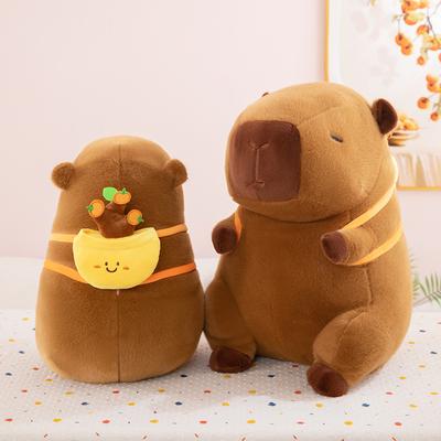 New Backpack Fortune Tree Koi Capybara Plush Doll Chef Bread Kapibara Doll New Year Doll