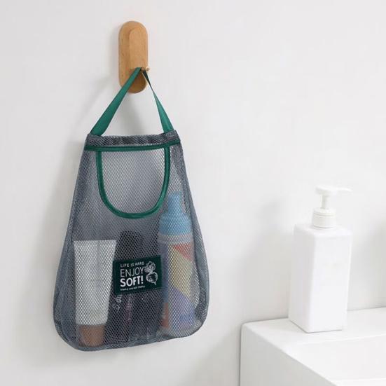 Kitchen Hanging Mesh Bag Fruit Vegetable Storage Net Bag Large Capacity Strong Load-bearing Ventilated Ginger Garlic Reusable Storage Bag