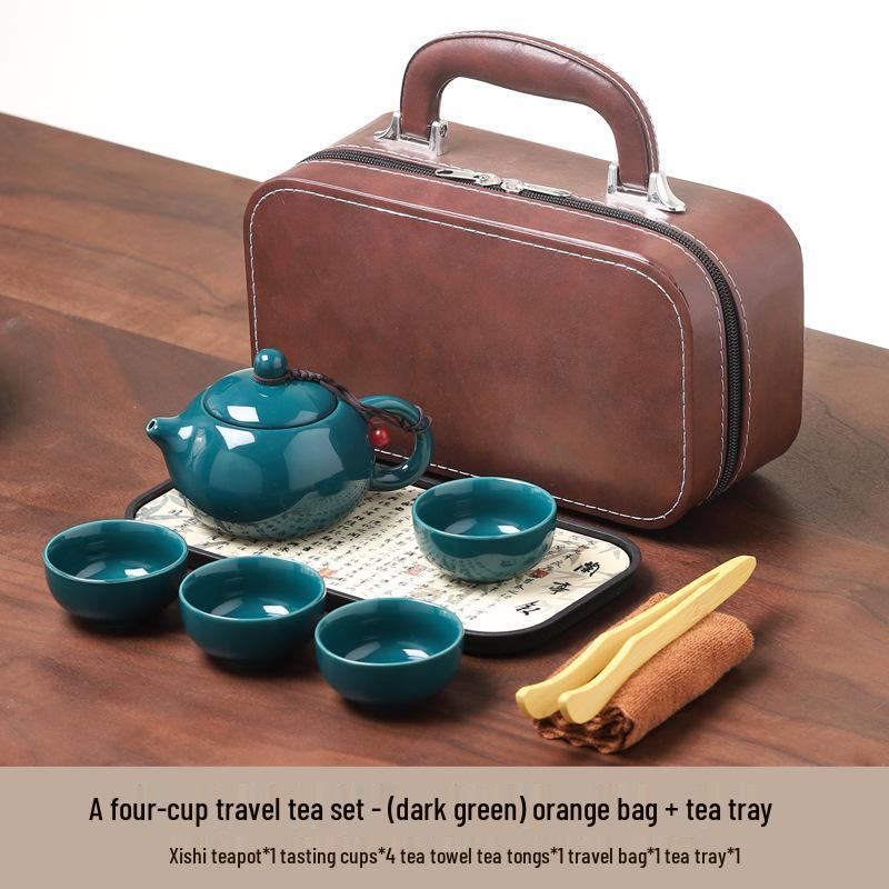 Luxury Travel Tea Set: Quick Pot with Four Cups – Perfect Customer Souvenir for Company Events