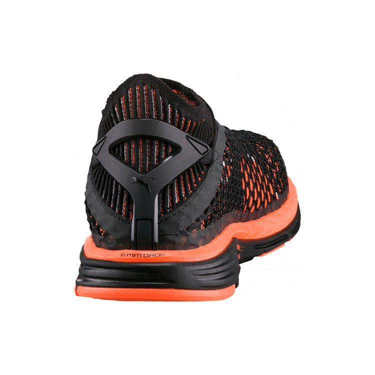Puma Speed Ignite Netfit Running Shoes Men Sneakers Black Orange 189937-03