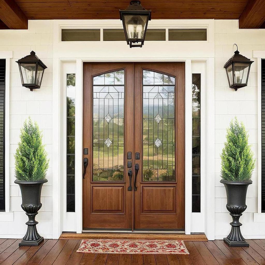 Artificial Garden Plant Lawn Decor Reusable Premium Decorative with Ground Stake Fake for