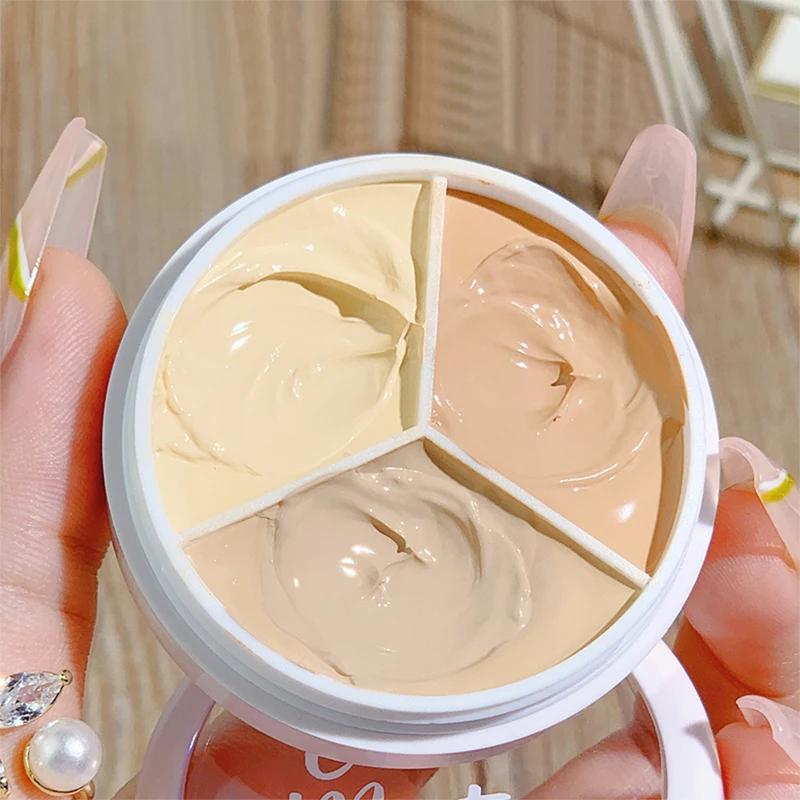 

Pure Holding Makeup Three Color Concealer Spot Acne Print Repair Foundation Dark circles are not easy to stick powder 03
