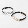 Women European Trend Choker Exaggerated Leather Chain Splice Necklace Harajuku Punk Bracelet For Women