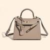 Genuine Leather Women's Kelly Crossbody Bag - Fashionable Palm Grain Cowhide Handbag