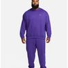 Nike Solo Swoosh Solid Logo Ribbed Crewneck Loose Sports Sweatshirt Men sweatshirt Purple DX1361-504