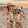 Mädchen Badeanzug Einteiler Unabhängigkeitstag Print Ärmellos Lässig Badebekleidung für Kinder Sommer Strand Pool Kleidung
