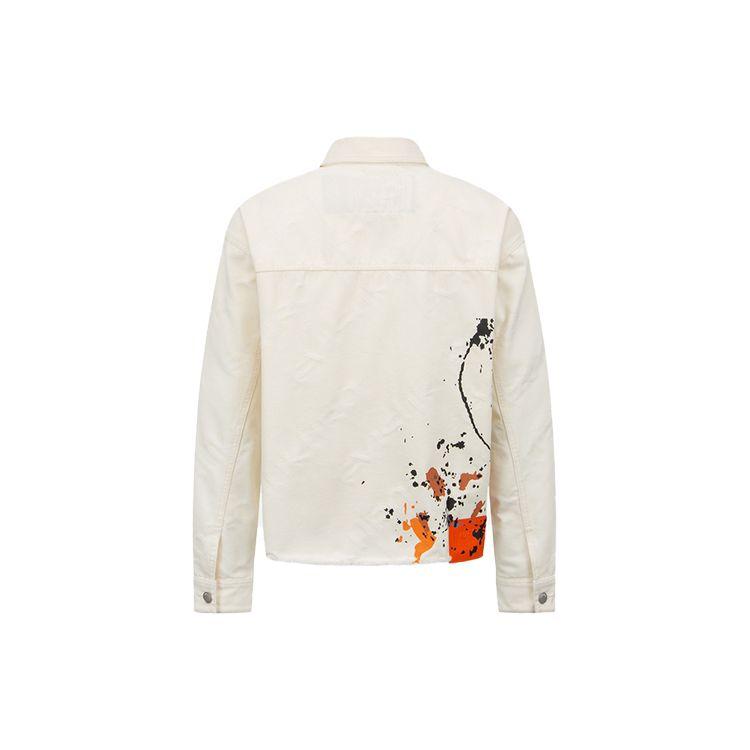 Evisu Kuro SS22 Frayed Hem Spray Paint Denim Jacket Autumn Men Jackets Off-White 2ESGNM2DJ751LFCP