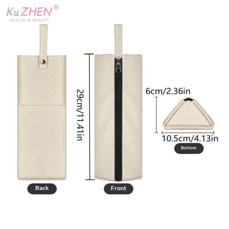 2-In-1 Heat-Resistant Pad And Storage Bag For Hair Curling Irons For Styling Equipped With Zipper Suspension Suitable For Desk