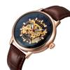 Men's Watches Luxury Brand Wind Hand Mechanical Skeleton Mens Watches Stainless Steel Band Bracelet Mesh Bracelet 2025