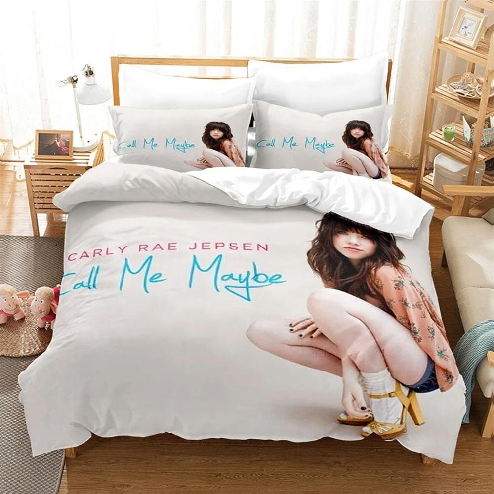 Singer Carly Rae Jepsen Bedding Set 3D Print Duvet Cover Pillowcase Single Twin Size Student Adult 2/3piece Set Home Decor
