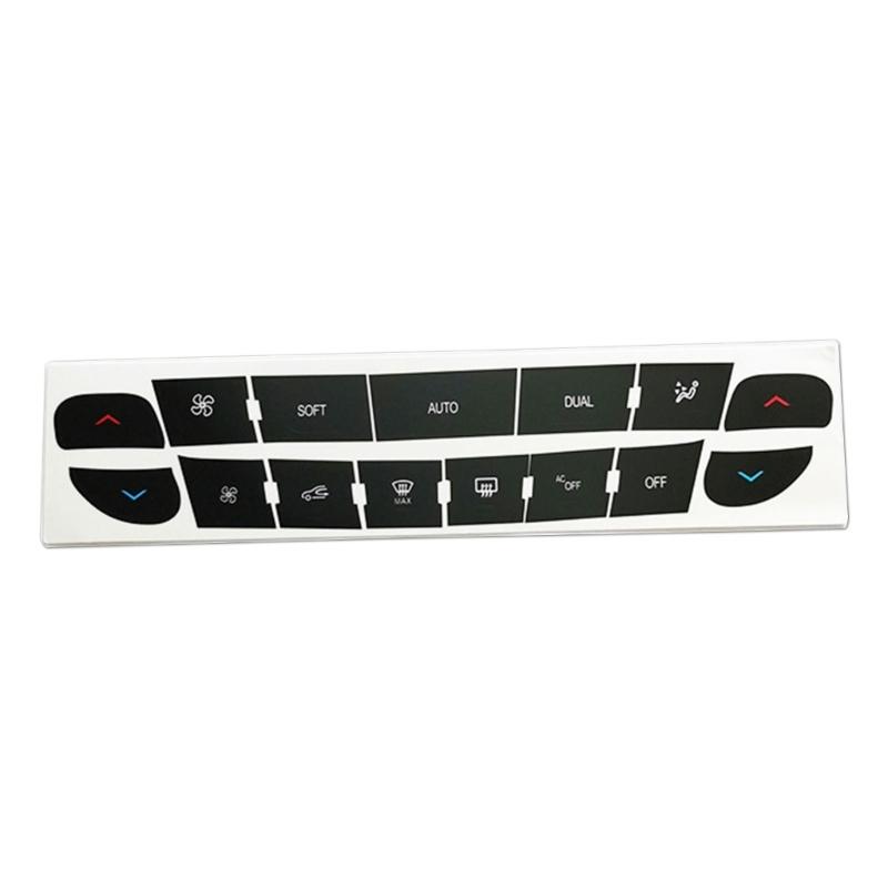 

AC Button Repair Sticker Strong PVC Component Easy Installation Air Conditioner Button Cover Quick Fixing for Vehicle 1
