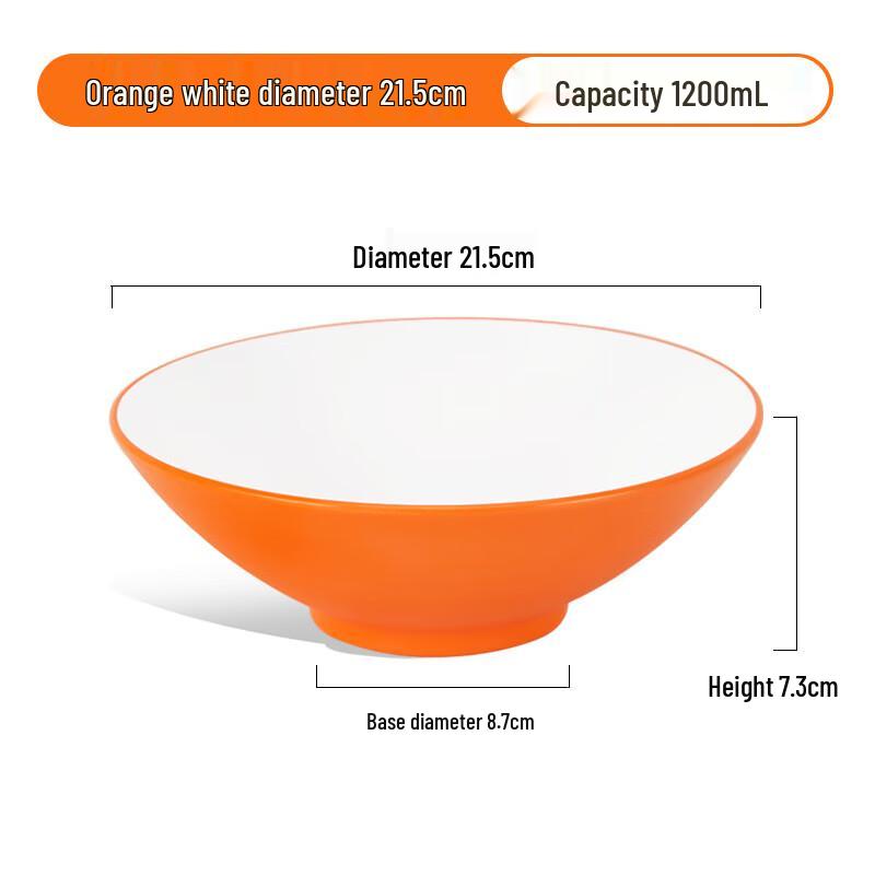Durable Two-Tone Melamine Noodle Bowl