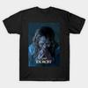 Camiseta Preta Estampada Masculina O Exorcista Estampa em Papel de Transferência Sem Corte Camiseta de Algodão