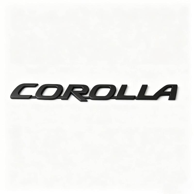 Suitable for car logo COROLLA tail logo personalized modification metal English letter label car sticker black