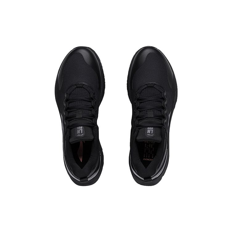 Li Ning Yue Ying Element Low Top Running Shoes Men Sneakers Black ARHS007-5