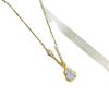 Elegant Chinese-Inspired White Diamond Gourd Necklace for Women - Luxurious, Versatile Clavicle Chain for Blessing and Prosperity.