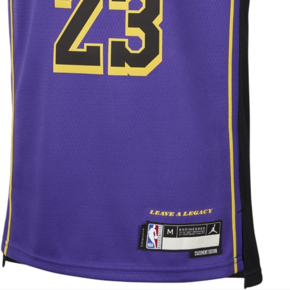 Jordan Los Angeles Lakers Sleeveless Round Neck Letter Kids Basketball Jersey Kids tops Purple FZ8617-525